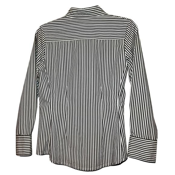 CAbi #636 Gray and White Pinstripe Button
Front Blouse Small - Picture 8 of 9